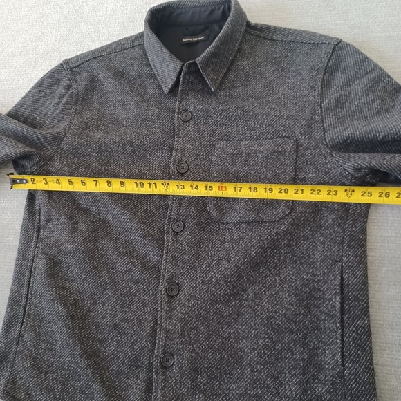Banana Republic Shacket Mens XL Black Button Front Pocket Casual Midweight - Picture 6 of 9
